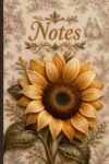 Sunflower Journal for Women: 6x9 (Compact) - 120 Lined Pages - Notebook for Work, Notes & Gift for Teachers