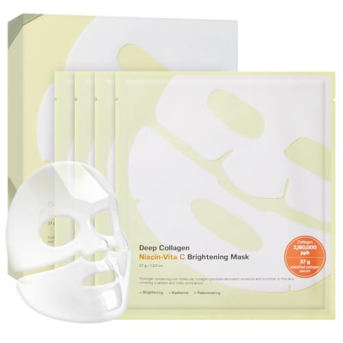 SUNGBOON EDITOR Deep Collagen Niacin-Vita C Overnight Mask, Brightening & Wrinkle Care Mask, 2,160,000PPB Collagen + Niacinamide + Vita C, Korean Skincare, 4ea, Gifts for Women (Pack of 3)