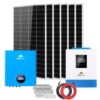 SUNGOLDPOWER 5000W Off-Grid Complete Solar Kit SGM-5K5E: 1 * 5KW 120Vac Solar Inverter Parallel Type(UL1741 SPH5048P) 1 * 5.12KWH 48V Wall Mounted Battery(UL1973) 6 * 200W Solar Panels(1200W)
