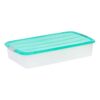 SUNHUAGTN 50 Qt Clear Stackable Plastic Storage Bin With Latching Lid & Built-in Handles, Low-Profile Under Bed Tote, Durable Transparent Container For Seasonal Clothes Tools Household Supplies