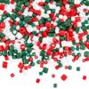 SUNNYCLUE 1 Box 454 to 714pcs Christmas Seed Beads Holiday Seed Beads Red Green White Assorted Mixed Pony Round Barrel Glass Loose Spacers for Jewelry Making Women Adult Festival DIY Supplies Gifts