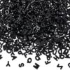 SUNNYCLUE About 400pcs+ Large Letter Beads Smooth Letter Beads Random Style Black 3D Big Large Hole Alphabet Initial a-z Loose Spacers for Jewelry Making Adults Bracelets Necklace Supplies Craft DIY