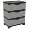 Sunnydaze 29.5" 3-Tier Heavy Duty Garage Storage Drawers, Gray