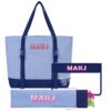 Sunnymove 3 Pcs Empty Mahjong Bags Set for Tile and Rack,Foggy Blue,Buckle