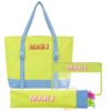 Sunnymove 3 Pcs Empty Mahjong Bags Set for Tile and Rack,Grass Green,Buckle