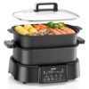 Sunvivi 8-in-1 Multi Cooker, 6.5QT Slow Cooker with Food Steamer