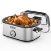 SUNVIVIPRO Roaster Oven with Extra Large Visible Glass Lid 28QT