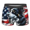 SUNZHI Border Collie American Flag Patriotic Men'S Boxer Briefs