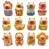 Super 12 Set Squishy Toys Kit Cute Squishy Capybara, PU Squeezable Capybara Collectible Figures, Squeeze Toy Sensory Stress Relief Squishies Soft & Stretchy Fidget Toys for Anxiety Relief-Set2