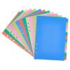 SUPERFINDINGS A5 A-Z Alphabet Binder Dividers with 24 Tabs for 6 Ring A5 Multicolor Tabs Alphabet Dividers 8.27x5.59in Plastic Blank Index Divider for 6 Hole Binders Office Filing Project Organize