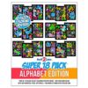 Super Pack of 18 Fuzzy Velvet Coloring Posters (Alphabet Edition) - Great Kid Friendly and Educational Activity Helps Promote Creative Learning Fun [Kids, Toddlers, Preschool, Kindergarten]