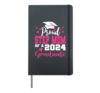 Super Proud Step Mom of 2024 Graduate Awesome Family College Hardcover Journal, Black