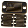 SUPVOX 5pcs Flag Rectangular Metal Plates for Keychains and Necklaces