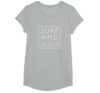 Surf and Jesus Christian Fun Surfer T-Shirt T-Shirt, Girls, Heather Grey, Medium