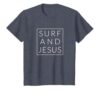 Surf and Jesus Christian Fun Surfer T-Shirt T-Shirt, Youth, Heather Blue, 4T