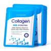 SURORAIN Collagen Face Mask 5 Packs, Collagen Sheet Mask with Hyaluronic Acid, Deeply Moisturizes & Nourishes Skin, Boosts Skin Firmness & Elasticity, Firming Anti-Aging Care for All Skin Types
