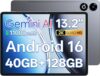SVITOO 13 Inch Android 16 Tablet with WiFi, 2K Display, 40GB RAM, 128GB Storage Expandable, Octa-Core Processor, Bluetooth, USB-C Fast Charging, Protective Case,Space Gray