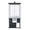 SVJGHQMLR Gumball Machine Home Vending Machine Durable Construction Secure Coin Mechanism Clear Globe Sturdy Stand for Game Stores Coin Operated Gumball Bank 20" Height Black