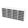 SVJGHQMLR Literature Organizer Desktop File Sorter Mail Center Office Mailbox With Adjustable Shelves Sturdy Durable Space Saving Organize Letters For Office Home Classroom 24 Slots (White)
