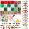 SVKN 1900 Pcs Christmas Beads for Jewelry Making Kit with Tree Charms