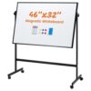 Sweetcrispy Rolling Whiteboard, Dry Erase Board, Magnetic White Board