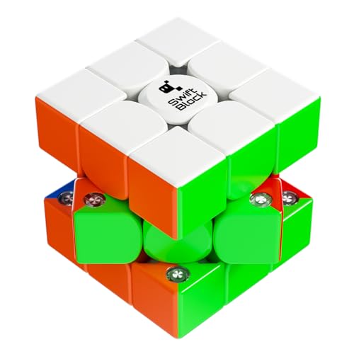 Swift Block 3x3 Maglev Magnetic Speed Cube, Smooth and Fast Puzzle with 48 Magnetic Capsules, Adjustable Tension and Durable Stickerless Design for Kids and Adults