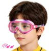 Swim Goggles Kids Wide View Waterproof – Glasses Nose Clip Earplugs for