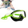 Swim Goggles with Nose Cover Wide View Anti-Fog Eyewear with Earplugs
