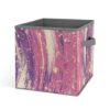 Swirl Spark Decorative Foldable Storage Basket Heavy‑Duty Woven Fabric Organizer Bin For Closet Bedroom Living Space