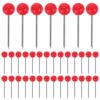 SWOOMEY 1000pcs Red Round Head Push Pins for Map and Poster Board, Stainless Steel Tip Thumb Tacks with Comfortable Grip for Travel Maps and Arts Crafts, Easy Handling and Firm Hold, 2