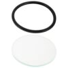 SWOOMEY Inch Round Glass Sand Painting Frame with Fixing Ring, High Transparency and Sturdy Plastic Material, DIY Sand Art Kit for Home or Study Decoration