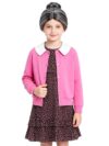 Sxiwei Girls Long Sleeve Buttons Cardigan Halloween Role Playing Performance Outfits Grandma Dress Up Costume Hot Pink 6 Years