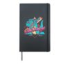 Synthesaurus | Dinosaur DJ Musician | Synthesizer Player Hardcover Journal, Black