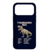 T-Rex Vintage Dinosaur Scientific Paleontology Facts Case for iPhone 17 Pro Max