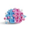 Taba Jelly Squishies Wally Waffle - FuFu Squeeze Figure with Custom Decorations - Stretchy Sticky Novelty Collectible with Reusable Storage Pouch