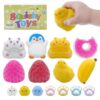 Taba Squishy Toys 15 Pcs, Squishies Pack Fidget Toys Set, Party Favors Toys