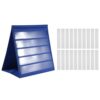 Tabletop Desktop Pocket Chart Table with Bonus 20X Dry Erase Cards Desktop Tabletop Teaching Pocket Chart Double Sided and Self-Standing (13 Inches X 12 Inches) Blue