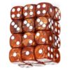 Tabletop Game Dices Set 24 Piece with Marbled, Pearl Brown