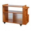 Table Trolley, Square Design, Cherry Wood Color