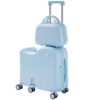TABU Ride-On Hardshell Luggage Set with Portable Bag