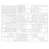 Tachiuwa 12 Pieces Journal Stencil Set Planner Stencils Scrapbooking Stencils Drawing Template Washable Templates Reusable Sheets Suitable for Travel