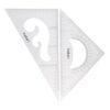 Tachiuwa 3-6pack 2/60 Degree Geometry Triangle Ruler Drawing Drafting Set Clear, 3 Pcs