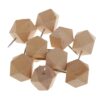 Tachiuwa 9 Pieces Wooden Push Pin Set Drawing Pins Wood Push Pins Push Pins Decorative Thumb Tacks with Unfinished Natural Wood Suitable