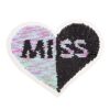 Tachiuwa Embroidery Sew on Applique Glitter Sequin Heart Shape DIY Jeans