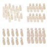 Tachiuwa Natural Wooden Peg Doll Supply Wooden Peg People Unfinished Peg Dolls DIY Peg Dolls Craft Toys Wedding Cake Toppers Sanded Wood
