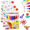 Tachometer Popcorn Pens, 3D Magic Popcorns Pen, 6pcs Colourful Puffy Pens, 3D Bubble PenPuffy Paint PopcornPens Set, 3D Relief ArtPen PopcornPens, for Drawing Coloring and Crafts (3pcs)