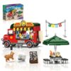 Taco&Burgers Food Truck Building Set City Street Food Cart Block Kit