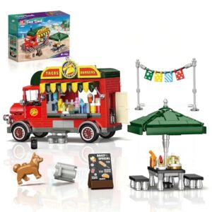 Taco&Burgers Food Truck Building Set City Street Food Cart Block Kit