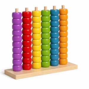 TailWaggers Color Stack Challenge Game, Ring Stack Race Color Matching Puzzle, Competitive Speed Logic Tabletop Brain Teaser for Family Game Night, 2 Player Set with Racks and Rings（1 Pcs）