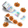 Taiyangxia 1000 PCS Halloween Stickers, 1.2 Inch Ghost and Pumpkin Rolls